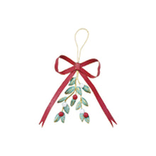  Hanging Metal Bow & Mistletoe