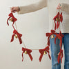 Metal Bell Garland with Red Bows