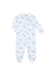  Bear and Rocking Horse Toile Footie