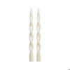 Set of 2 Twisted Unscented Taper Candles 12"H