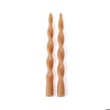 Set of 2 Twisted Unscented Taper Candles 12"H