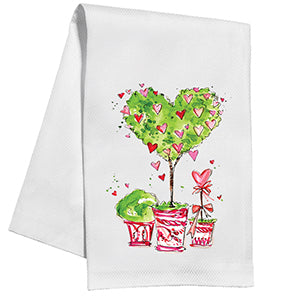 Heart Topiary Kitchen Towel