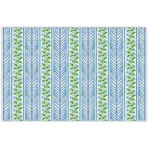 Blue Hydrangea Stripe Placemats