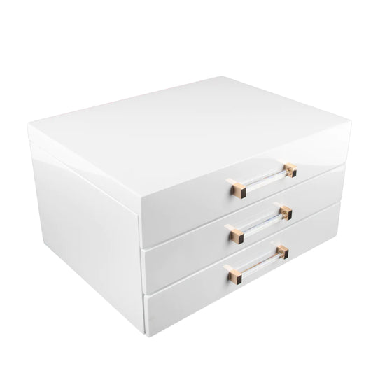 Large White Kendall Jewelry Box