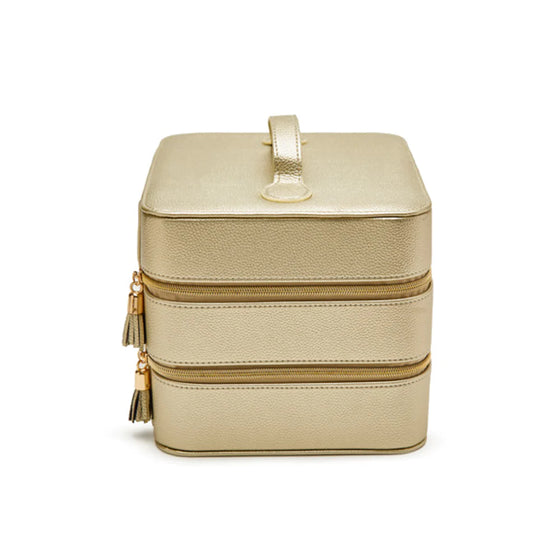 Gold Leah Travel Cosmetic Bag