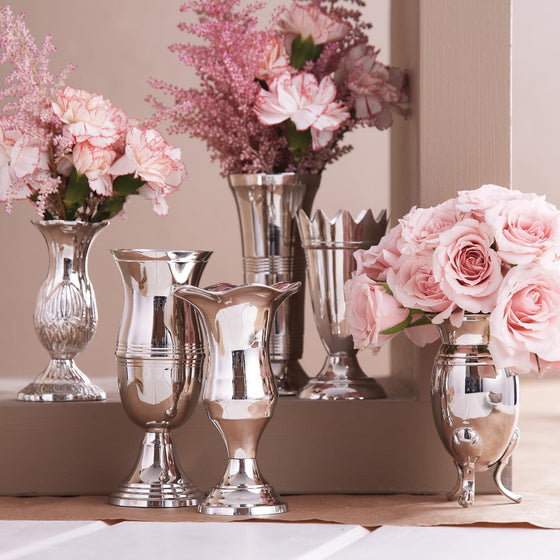 Single Queen Annes Silver Vase