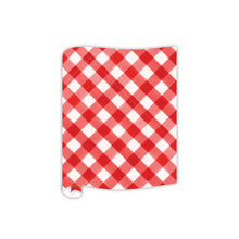  Red Watercolor Buffalo Check Table Runner