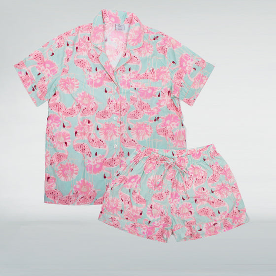 Flamingo Pajama Short Set