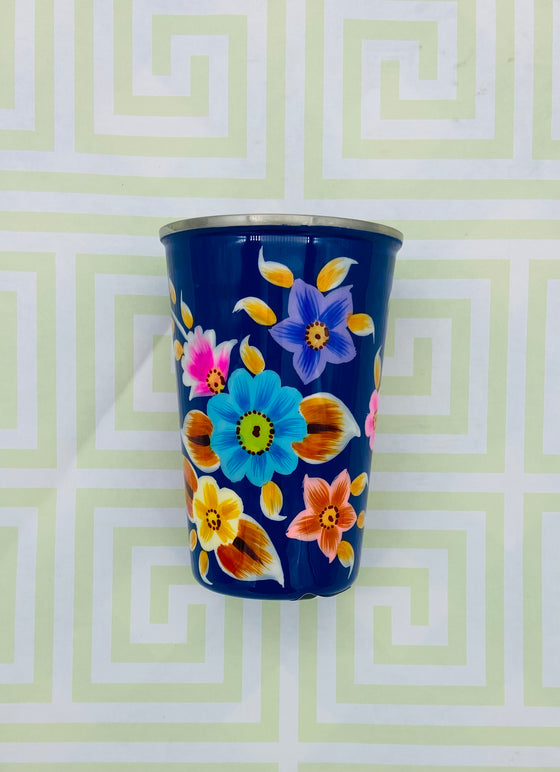 Hand Painted Floral Cup