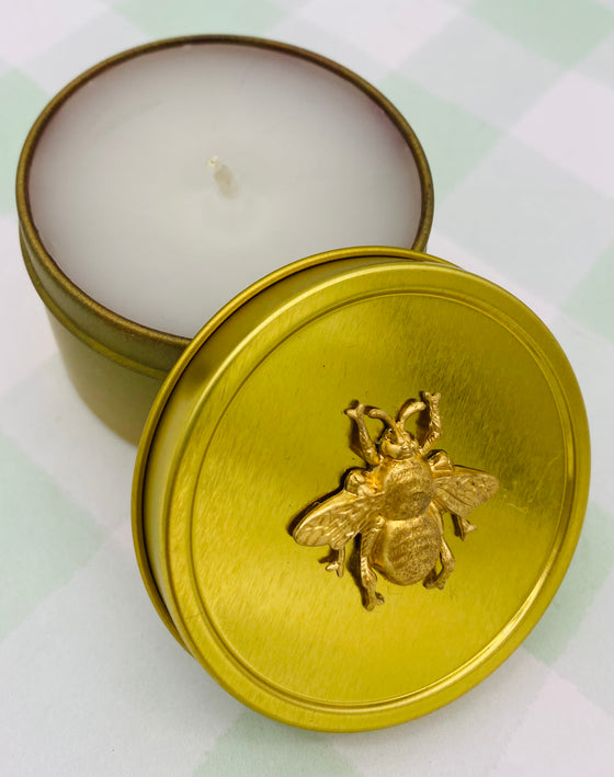 Gold Travel Tin Candle