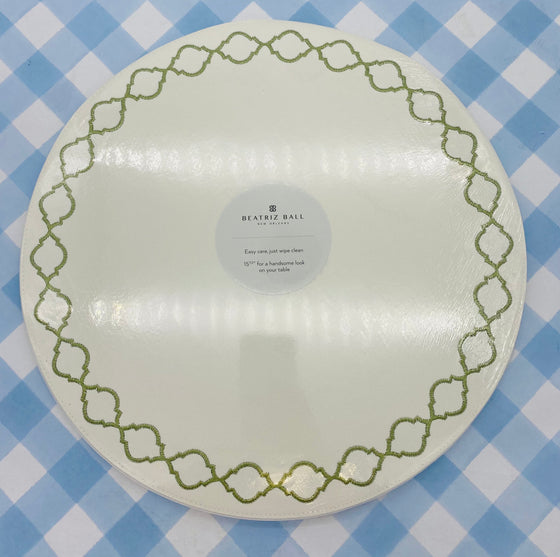 Round Embroidered Placemats