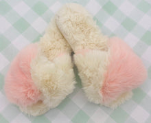  Pink & Ivory Fuzzy Slippers