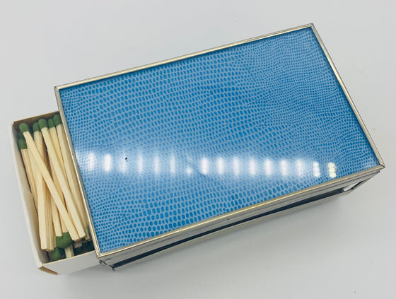 Blue Lizard Skin Matchbox Cover