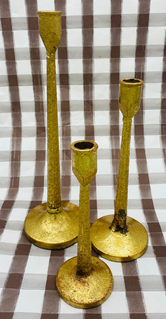 Gold Cast Iron Taper Holder