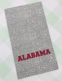  Grey & White Alabama Guest Towel