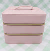Pink Leah Travel Cosmetic Bag