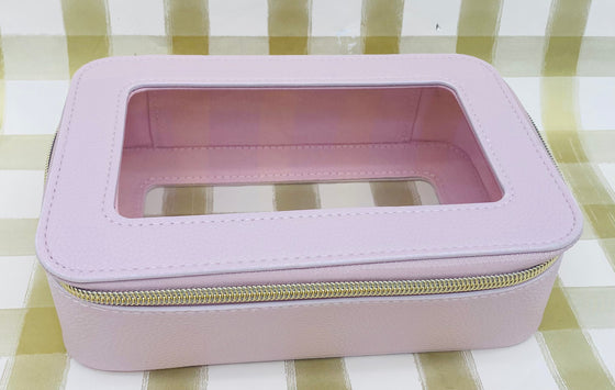 Pink Leah Stacking Cosmetic Case