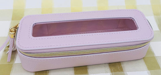 Pink Leah Stacking Cosmetic Case