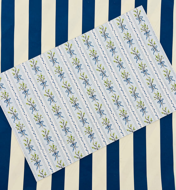 Blue Floral Placemat Pads