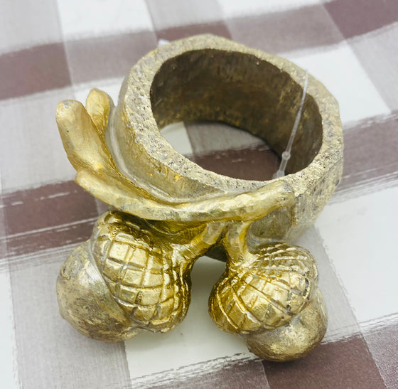 Gold Acorn Napkin Ring