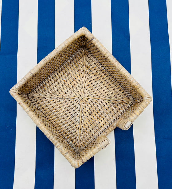 Bleached Rattan Cocktail Holder