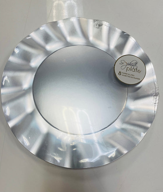 Silver Wavy Everyday Dinner Plates