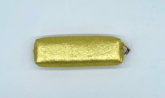 Gold Leather Pouch-Small