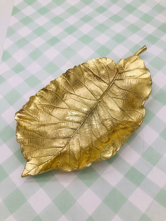 Large Gold Leaf Tray