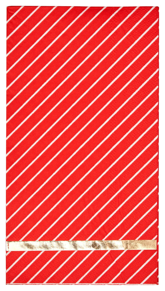 Red & White Stripe Guest Towel