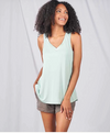 Women's Bamboo Double-V Neck Tank Top