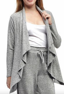  Grey Cascading Front Comfort Jacket