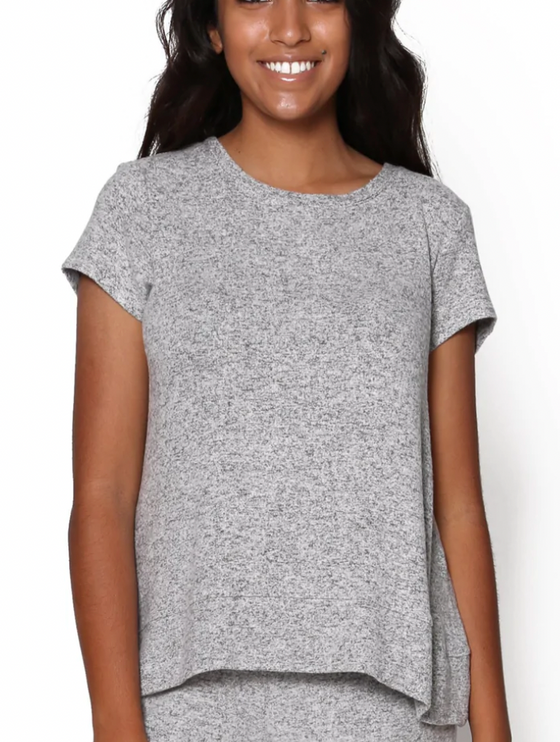 Grey Cap Sleeve T-Shirt