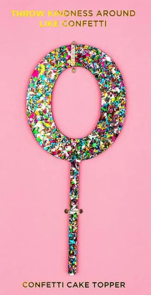 Confetti Number Cake Topper
