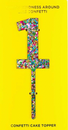 Confetti Number Cake Topper