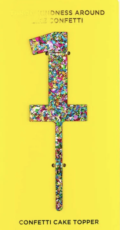 Confetti Number Cake Topper