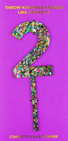 Confetti Number Cake Topper
