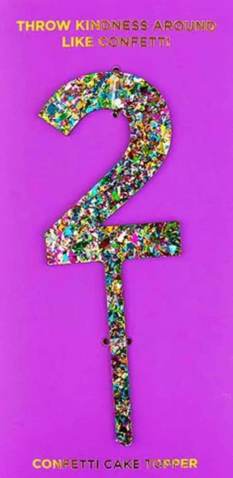 Confetti Number Cake Topper