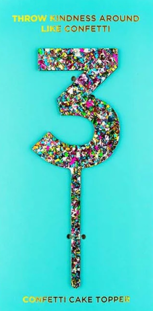Confetti Number Cake Topper