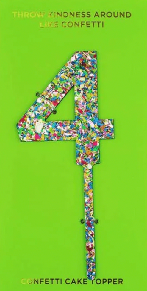 Confetti Number Cake Topper
