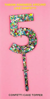 Confetti Number Cake Topper