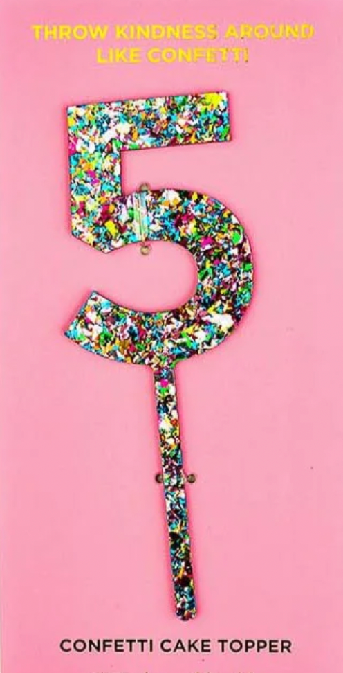 Confetti Number Cake Topper
