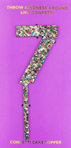Confetti Number Cake Topper