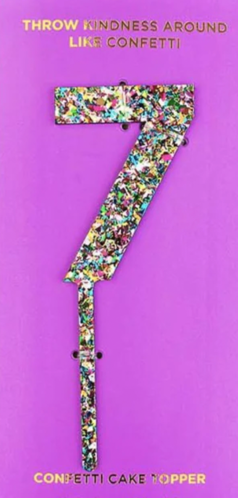 Confetti Number Cake Topper