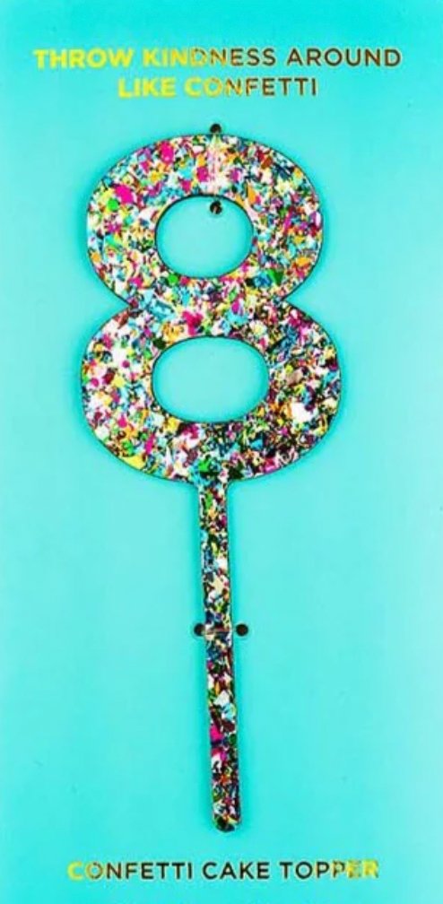 Confetti Number Cake Topper