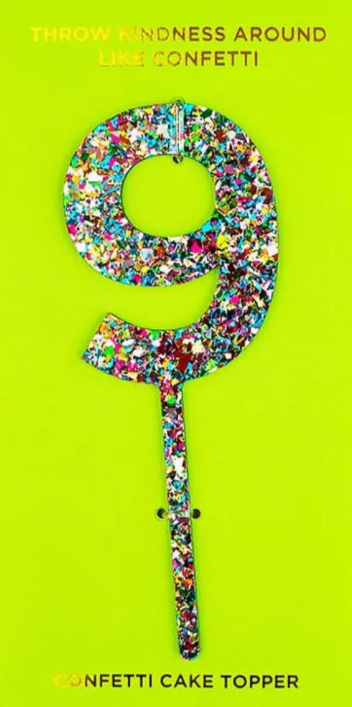 Confetti Number Cake Topper