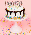 Hooray Confetti Cake Topper
