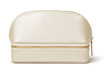  Pearl White Abbey Travel Cosmetic Case