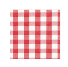  Red Gingham Cocktail Napkin