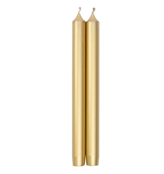 Gold Dripless Candle 10"