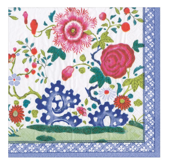 Floral Porcelain Boxed Cocktail Napkins